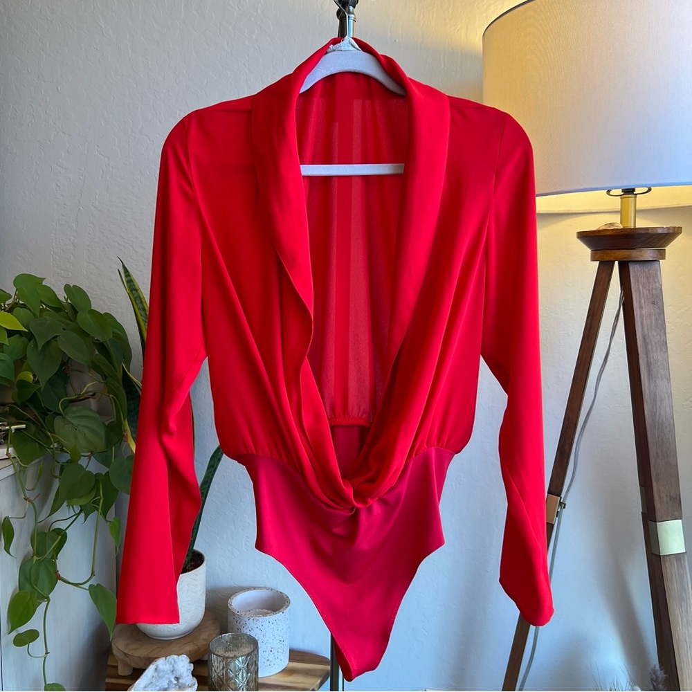 Nordstrom Open Edit Wrap Bodysuit Size Medium In … - image 2